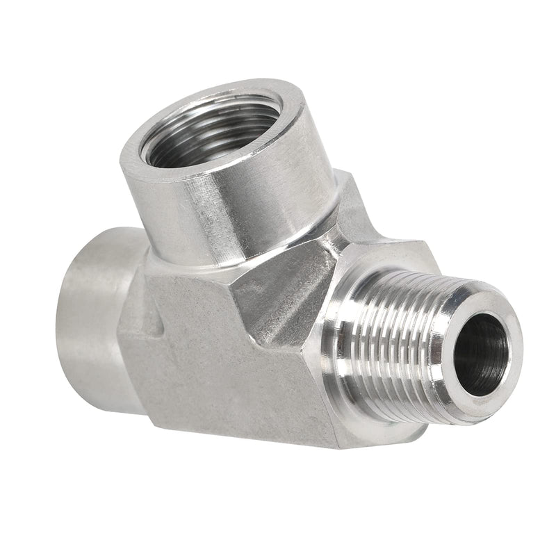 [Australia - AusPower] - Metalwork 316 Stainless Steel Forged Pipe Fitting Street Tee Male Run Tee, 1/4" NPT Male x 1/4" NPT Female x 1/4" NPT Female, 1pc 316/1pc 