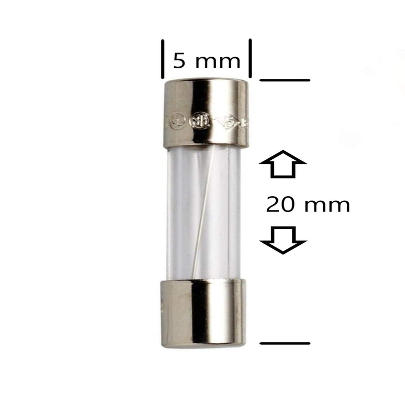 [Australia - AusPower] - DealEnvy- (25 Pack) C9, C7, G40 Christmas Light Replacement Fuses 5 amp Fuse / 125v Fuse 5a max/Fast Blow, 0.2 x 0.78 Inch / 5 x 20 mm, TS-C7 