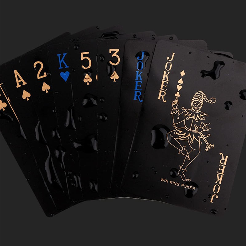 [Australia - AusPower] - Merytes 2 Deck of Waterproof Poker Cards and Playing Cards with Flexible Plastic PVC Classic Trick Cards Golden 