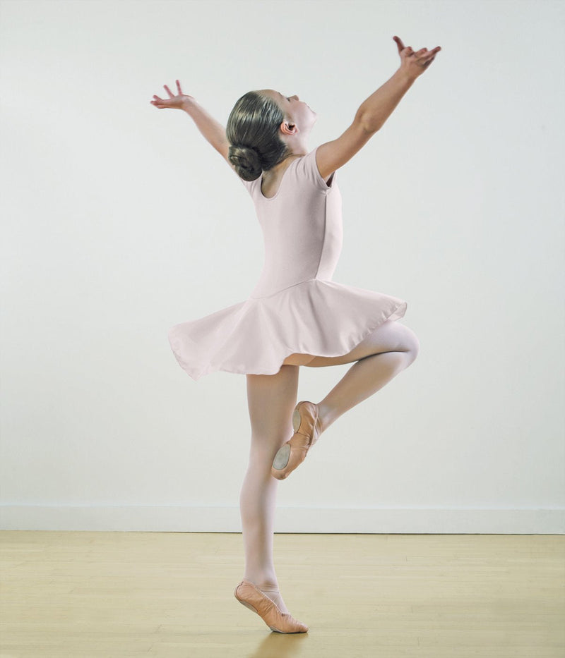 [Australia - AusPower] - Motionwear Cap-Sleeve Skirted Dance Leotard Pink Intermediate Child 