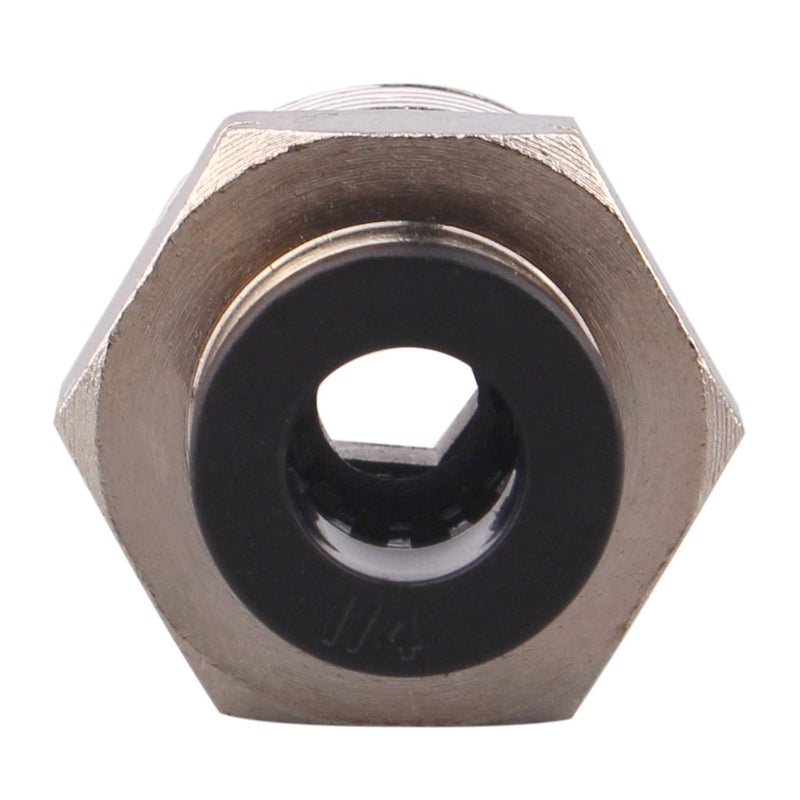 [Australia - AusPower] - PC Push to Connect Tube Fitting, Male Straight - 1/4" Tube OD x 3/8" NPT Thread, Pack of 10 1/4"OD x 3/8"NPT 