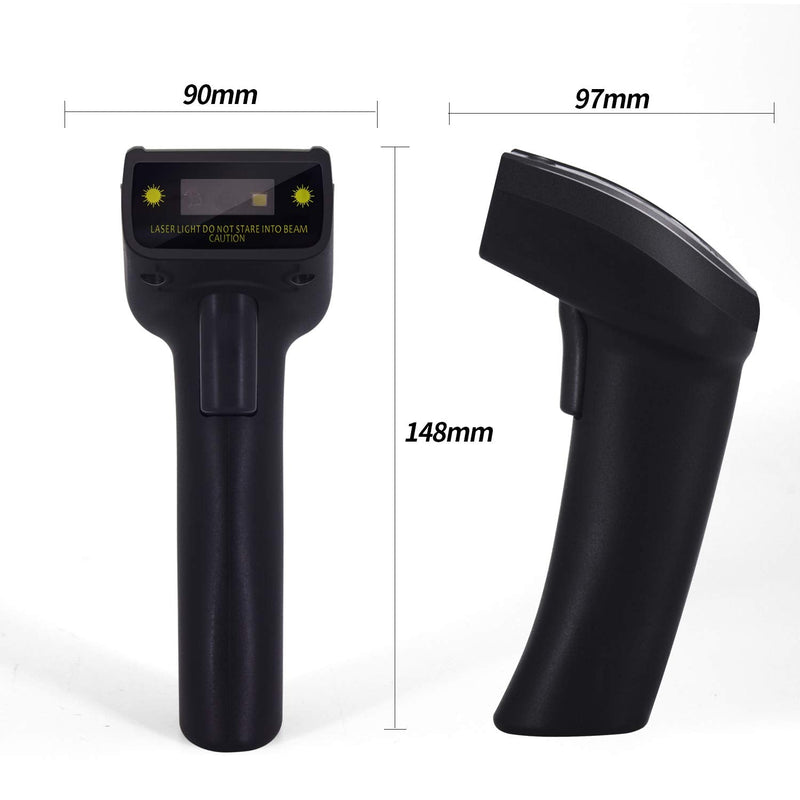 [Australia - AusPower] - 2D Wireless Barcode Scanner,Symcode QR PDF417 Bar Code Reader Long Transfer Distance Computer Cell Phone Screen Scan 