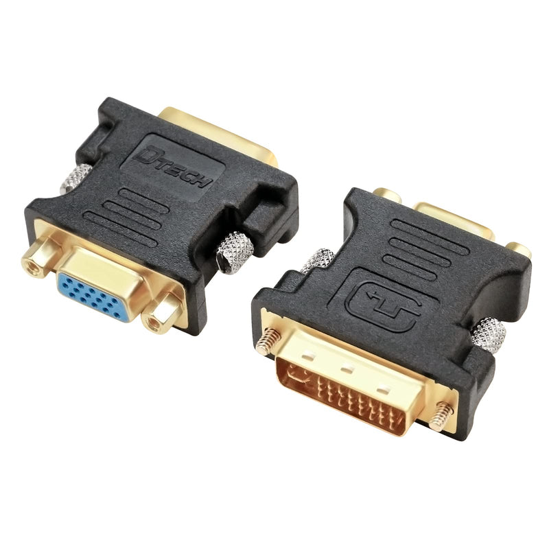 [Australia - AusPower] - DTECH DVI to VGA Adapter DVI-D Male to VGA Female Converter 1080P Video Connector 24+1 Pin for Monitor Computer Projector 