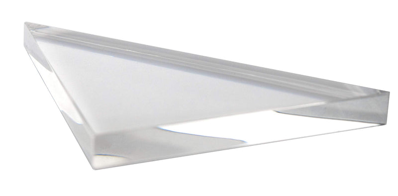 [Australia - AusPower] - Right Angle Refraction Prism, Acrylic, 0.4" Long, 3.25" Wide, 3.25" Tall - Useful for Experiments in Optics, Light Refraction & Wavelengths - Eisco Labs 