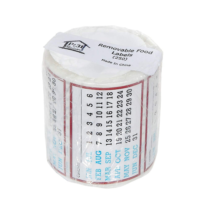 [Australia - AusPower] - Removable Food, Freezer, Labels 250 Labels, 1.7 inches x 2.5 inches 