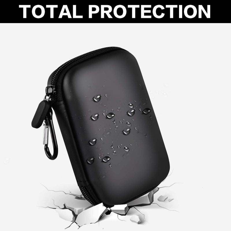 [Australia - AusPower] - Case Compatible with Samsung T7/ T7 Touch Portable SSD 1TB 2TB 500GB USB 3.2 External Solid State Drive, Travel Carrying Storage Organizer Fits for USB Cables and More Accessories (Black) Black 