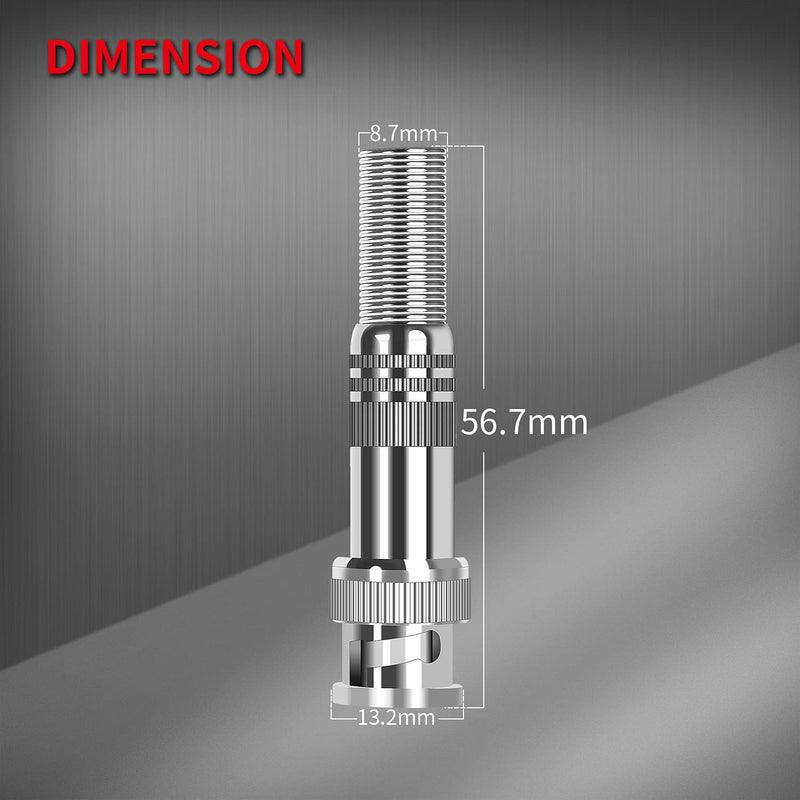 [Australia - AusPower] - DAIERTEK RG59 RG6 BNC Connectors Male Solderless BNC Compression Connector Screw On Coaxial Terminal for CCTV Security Surveillance Camera Coax Cable -24pcs 