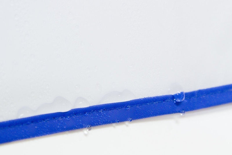 [Australia - AusPower] - Computer Monitor dust Cover for Flat Panel LCD-Silky Smooth Anti-Static Vinyl with Blue Trim (18W x14H x3D) 18W x14H x3D 
