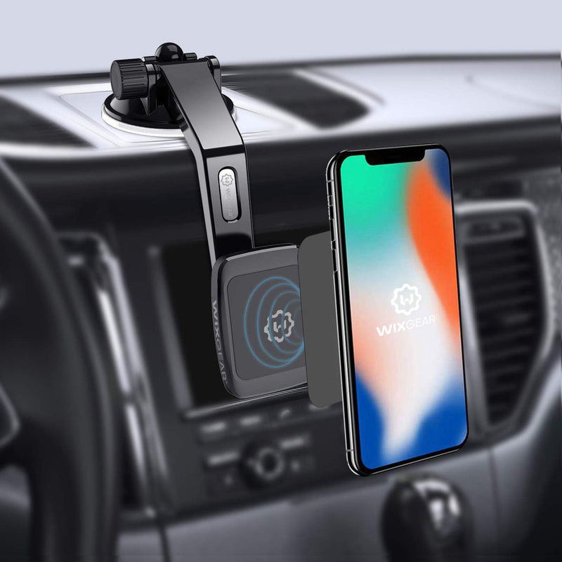 [Australia - AusPower] - Magnetic Mount, WixGear Universal Dashboard Curved Magnetic Phone Car Mount Holder for Cell Phones and Mini Tablets with Fast Swift-snap Technology, Magnetic Cell Phone Mount 
