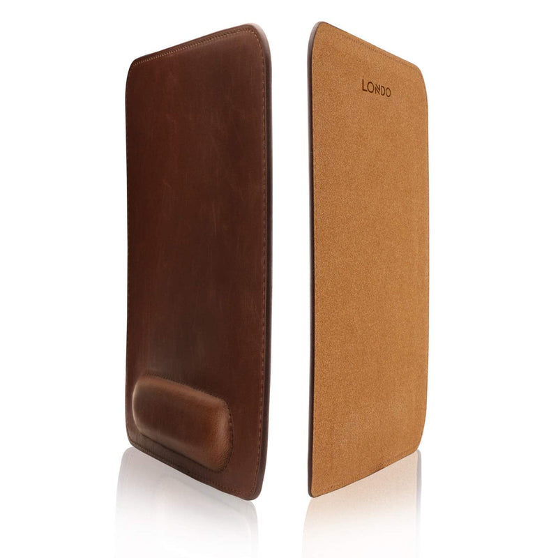 [Australia - AusPower] - Londo Leather Mousepad with Wrist Rest Dark Brown 
