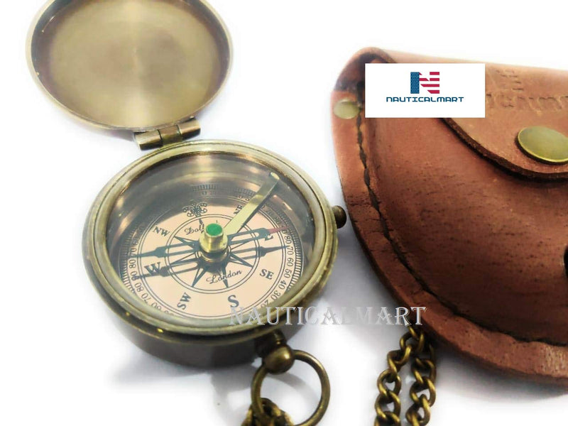 [Australia - AusPower] - Brass Compass Trust in The Lord with All Your Heart Engraved Compass, Proverbs 3: 5-16" Gifts, Confirmation Gift Ideas, Religious Gifts, Missionary Gifts 