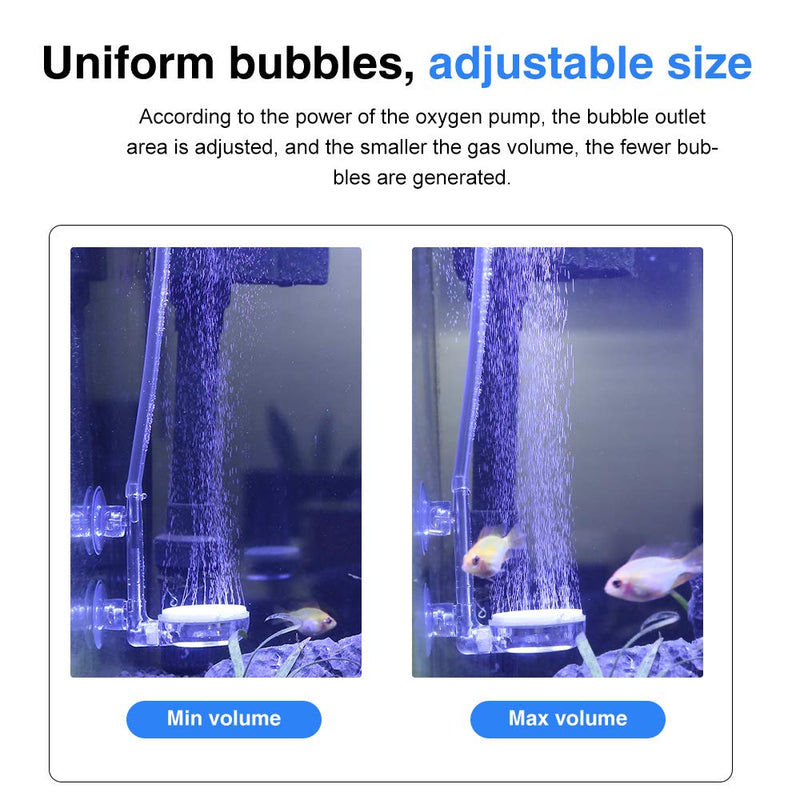 [Australia - AusPower] - UPETTOOLS Aquarium Air Stone Fish Tank Nano Bubble Stone Kit with Control Valve Quiet Super-High Dissolved Oxygen Diffuser Makes Super Tiny Bubbles for Fish Tank and Hydroponic T35 
