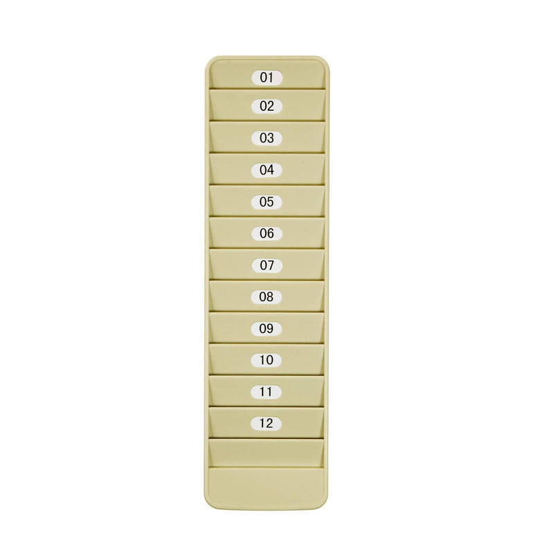 [Australia - AusPower] - Pyramid Time Systems 500-12 Badge Rack, 12 Pockets, Lightweight Durable Plastic, Keeps Swipe Cards, Proximity Badges & Other Identification Cards Organized, Includes self-Adhesive Number Labels 