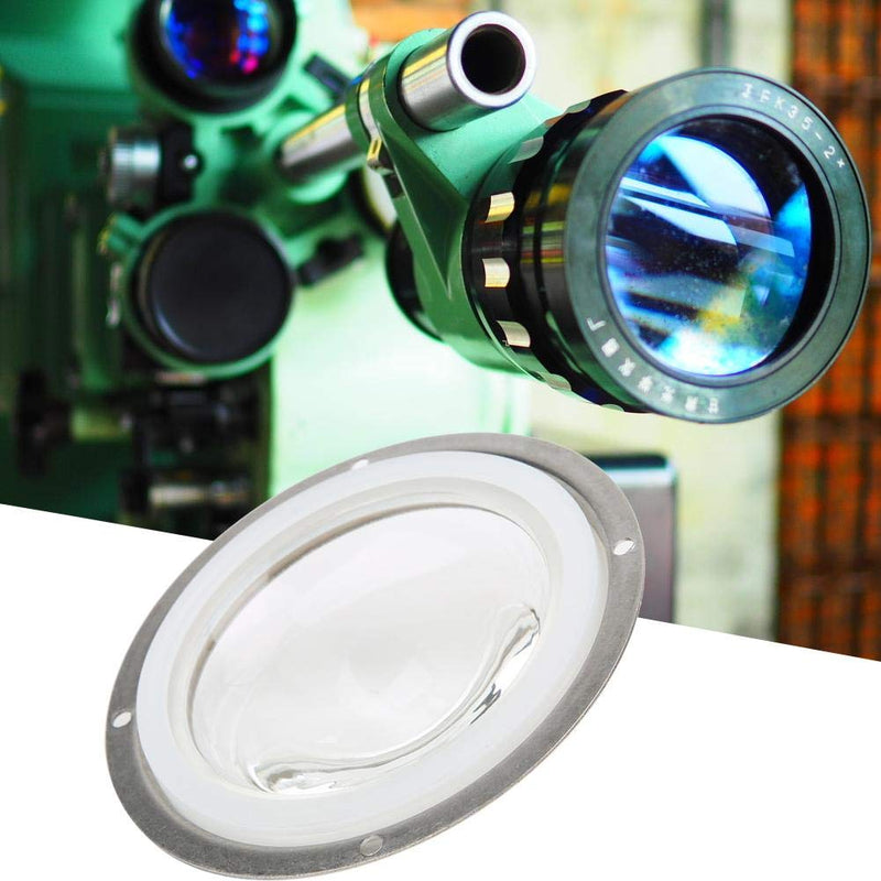 [Australia - AusPower] - Condenser Lens LED Lens Optical Glass 100mm/3.94in Beam Angle 60° Aspheric Waterproof Rubber Circle with Fixed Bracket for 20-200W LED 