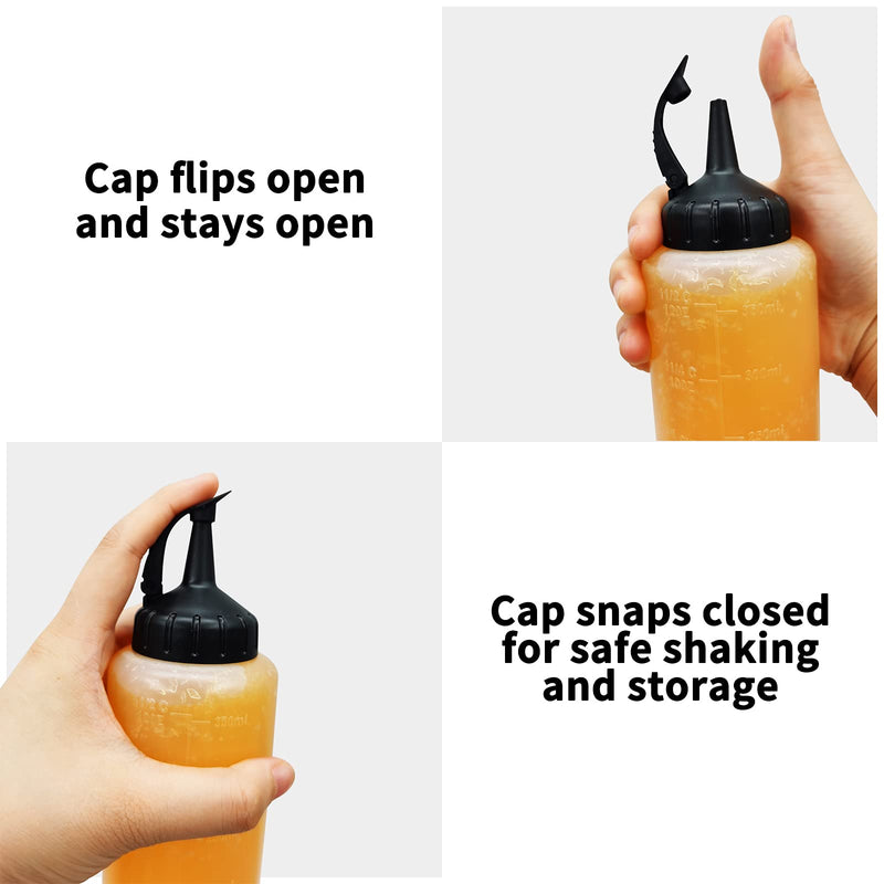 [Australia - AusPower] - 2PACK Plastic Squeeze Bottles, Plastic Squeeze Squirt Condiment Bottles With Leak-Proof Cap,Condiment Squeeze Bottles Ketchup Squeeze Bottle For Kitchen Use. (Set) Set 