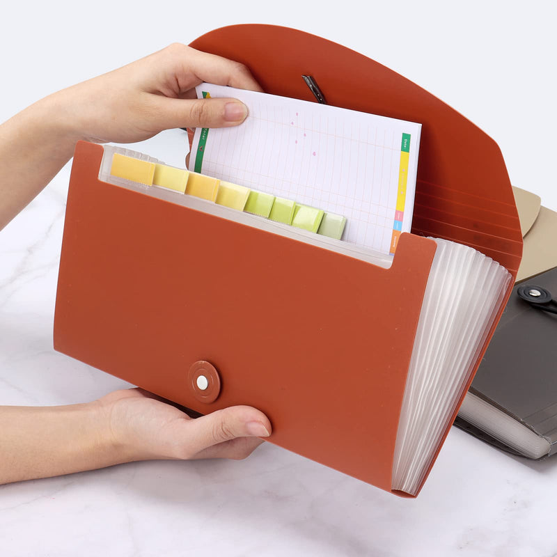 [Australia - AusPower] - Oak-Pine 13 Pocket Receipt Folder/ Accordion File Organizer/ Plastic Check Bill File Folder/Expanding File Folder/ Expanding Coupon Organizer with Labels/ Document Organizer Folder (White Translucent) White Translucent 