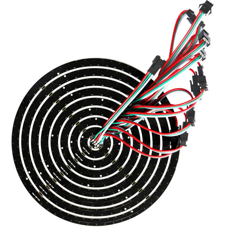 [Australia - AusPower] - WESIRI 241 LEDs 9 Rings WS2812B 5050 RGB LED Ring Lamp Light Individually Addressable Full Dream Color DC5V with Mini Controller 1 Count (Pack of 1) 