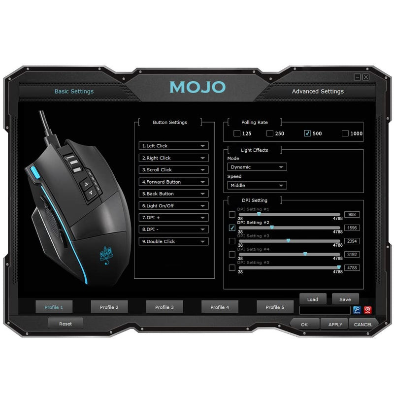 [Australia - AusPower] - MOJO Silent Dual Mode Wireless Rechargeable Gaming Mouse - Ultra Fast Tournament Level Performance Mouse for PC Gaming w/ Adjustable DPI (1000 - 4800), Custom Software, Macros, and More Dual Mode Rechargeable 