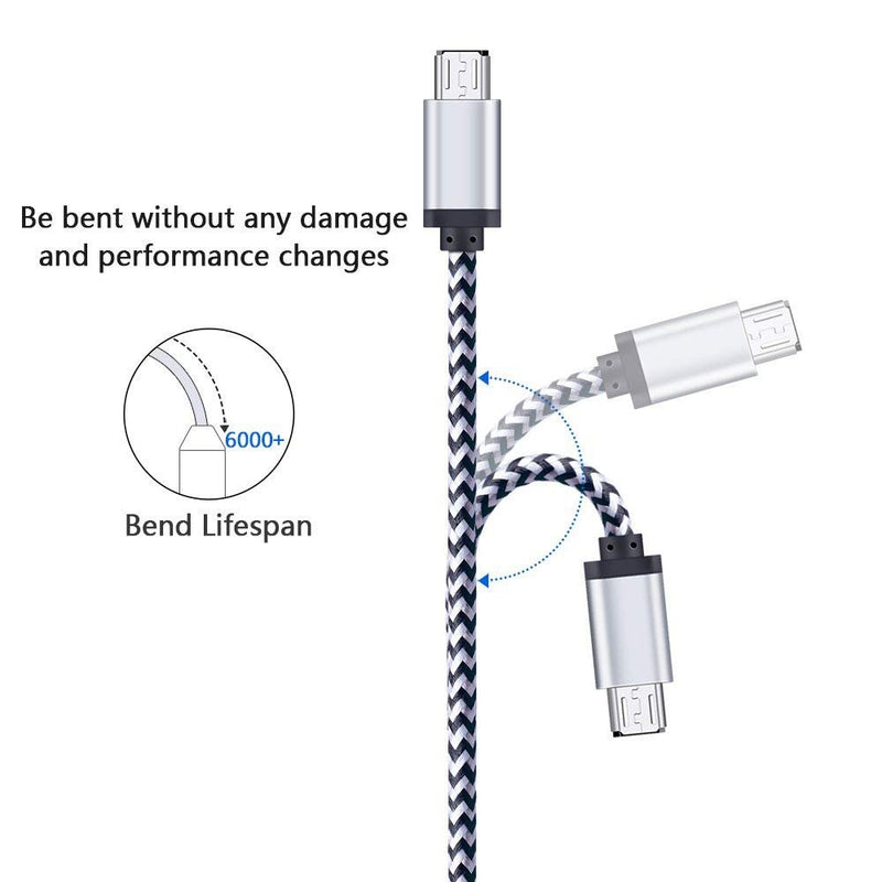 [Australia - AusPower] - Android Charger Cable, FiveBox 5-Pack 6ft Micro USB Cable Cord Braided Fast Charging Phone Charger for Samsung Galaxy J3 J7 S6 S7 Edge, Tablet, LG stylo 2/3 LG G3 G4 K30 K20 Plus, Kindle Fire 7 8 10 