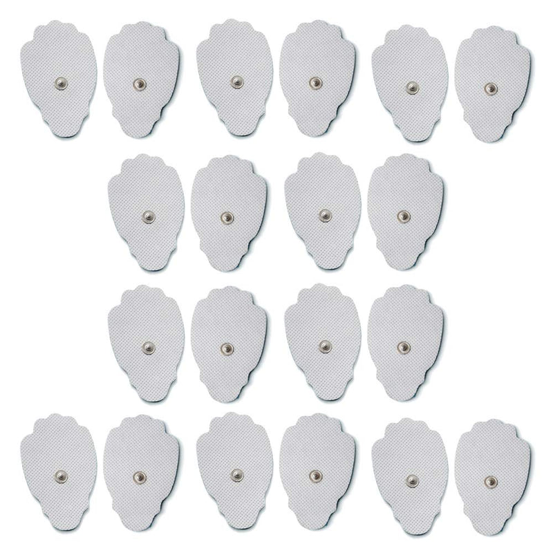 [Australia - AusPower] - TENS Electrodes, Super Value 20 Replacement Electrode Pads for TENS Units, Snap TENS Unit Electrodes 