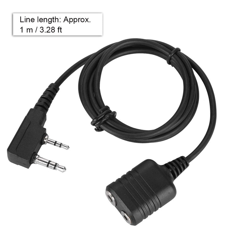[Australia - AusPower] - Bewinner Microphone Extension Cable for Kenwood Baofeng,K 2-Pin Handheld Microphone Cable for Walkie-Talkie Radio, 2-Pin Type K Speaker Microphone 