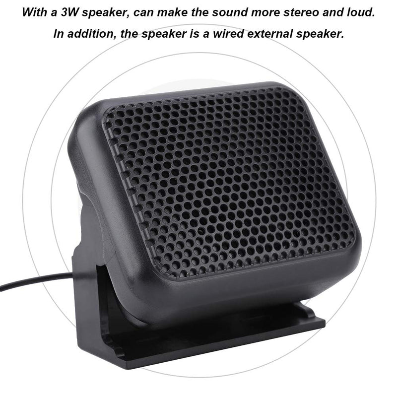 [Australia - AusPower] - 125 Multimedia Speakers, Computer Speakers, Mini External Speaker Mobile Radio Microphone for Kenwood Yaesu ICOM Ham Car Radios 