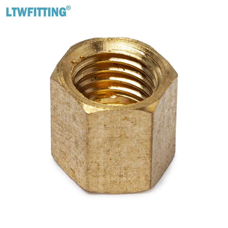 [Australia - AusPower] - LTWFITTING 1/8-Inch Brass Compression Sleeves Ferrule with 1/8-Inch Compression Nut, Brass Compression Fitting(Pack of 75) 
