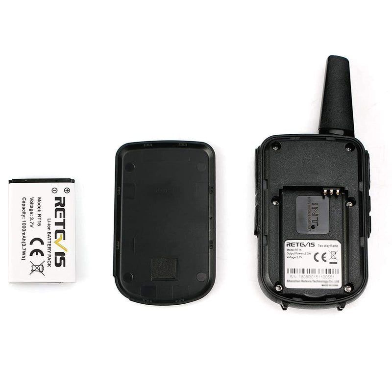 [Australia - AusPower] - Retevis RT15 Mini Walkie Talkie 3 Pack,Small 2 Way Radios Walkie Talkies Long Range,Compact,Walky Talky Rechargeable for Family School Camping Hiking 