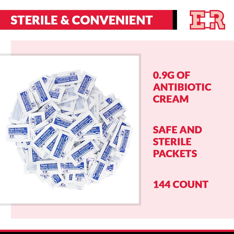 [Australia - AusPower] - Ever Ready First Aid Triple Antibiotic Ointment .9gr Packets - 144 Count 