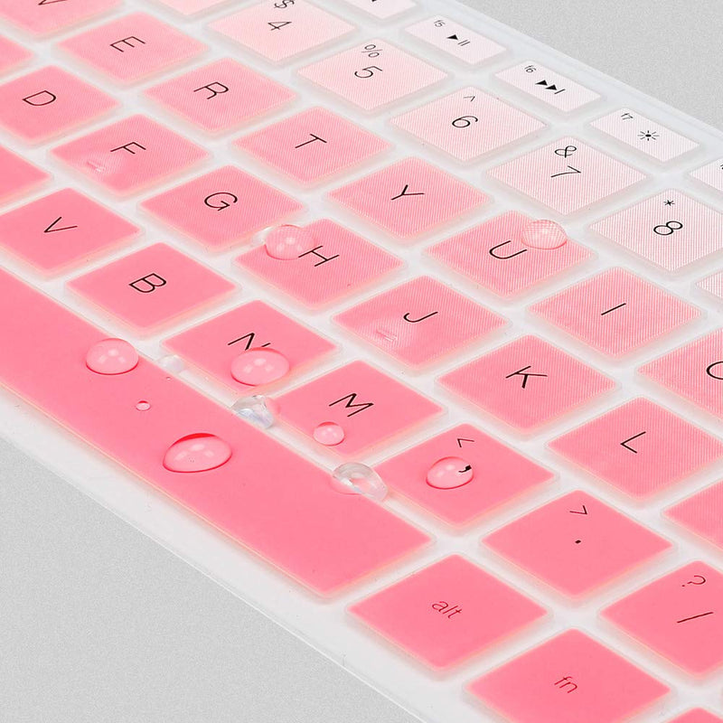 [Australia - AusPower] - Keyboard Skin Cover for HP Pavilion 27 All in One PC 27-xa0014/27 Xa0055Ng/0370Nd/0076Hk/0010Na, HP Pavilion 24-inch 24-xa0020 Xa0002A Xa0032 xa0013w, HP Pavilion All in One Accessories, Ombre Pink 