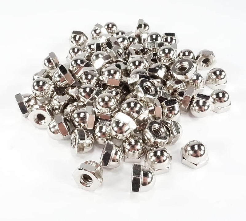 [Australia - AusPower] - Fifty (50) 8-32 Nickel Plated Acorn Hex Cap Nuts (BCP239) 
