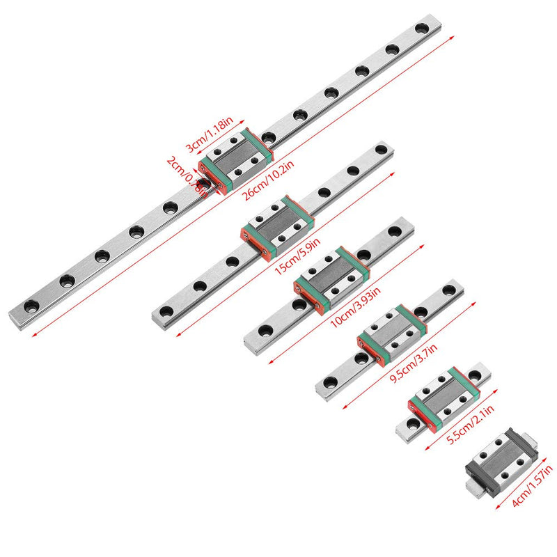 [Australia - AusPower] - LML9B 9mm Linear Rail Mini Bearing Steel Guide Rail Slide Rail+ Slide Block Variety Length (55mm) 55mm 