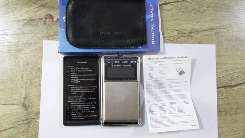 [Australia - AusPower] - Mini Digital LCD Pocket Gram Scale for Jewelry Pearl Pills Herbs Lipstick, 1kg Max Capacity - 1000 X 0.1 G 