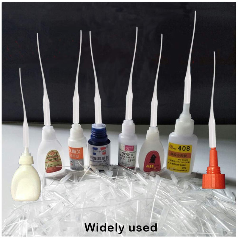 [Australia - AusPower] - Asonlye Glue Tips, 100Pcs CA Glue Tips, Precision Glue Micro-Tips for Bottles with Nozzle, Use for Hobby for Hobby, Crafting, Lab Dispensing 