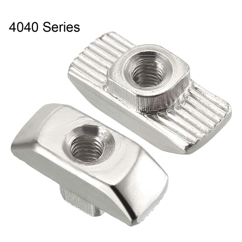 [Australia - AusPower] - uxcell Sliding T Slot Nuts, M4 Half Round Roll in T-Nut for 4040 Series Aluminum Extrusion Profile, Carbon Steel Nickel-Plated, Pack of 10 