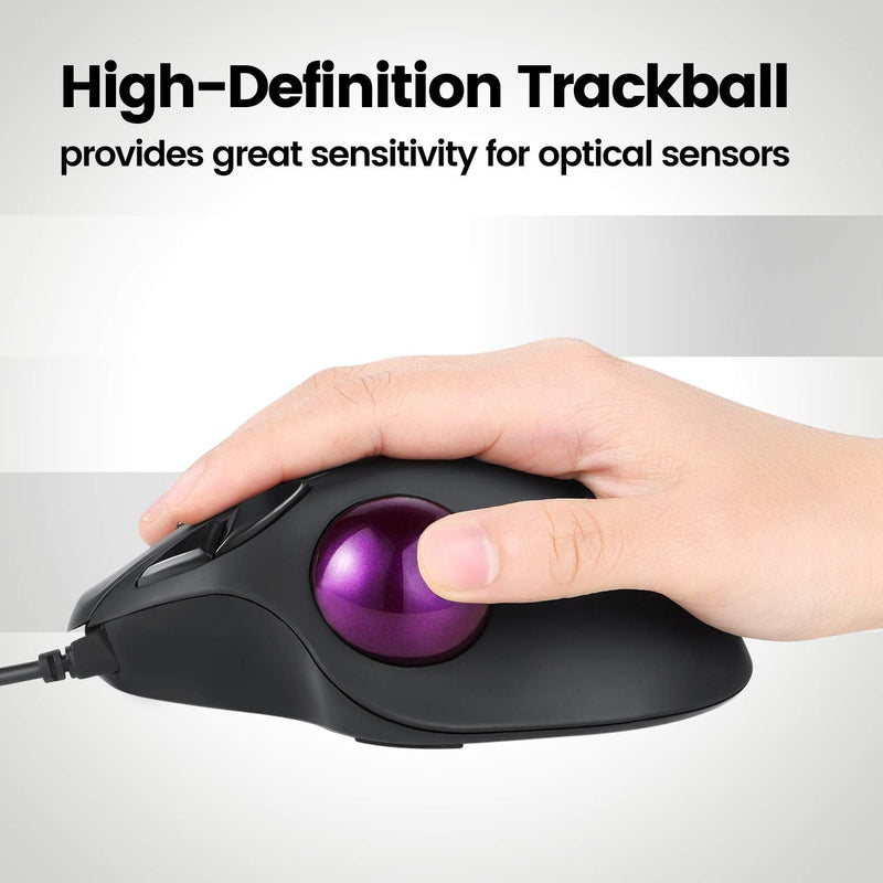[Australia - AusPower] - Perixx PERIPRO-303GP Small Trackball, 1.34 Inches Replacement Ball for Perimice and M570, Glossy Purple 