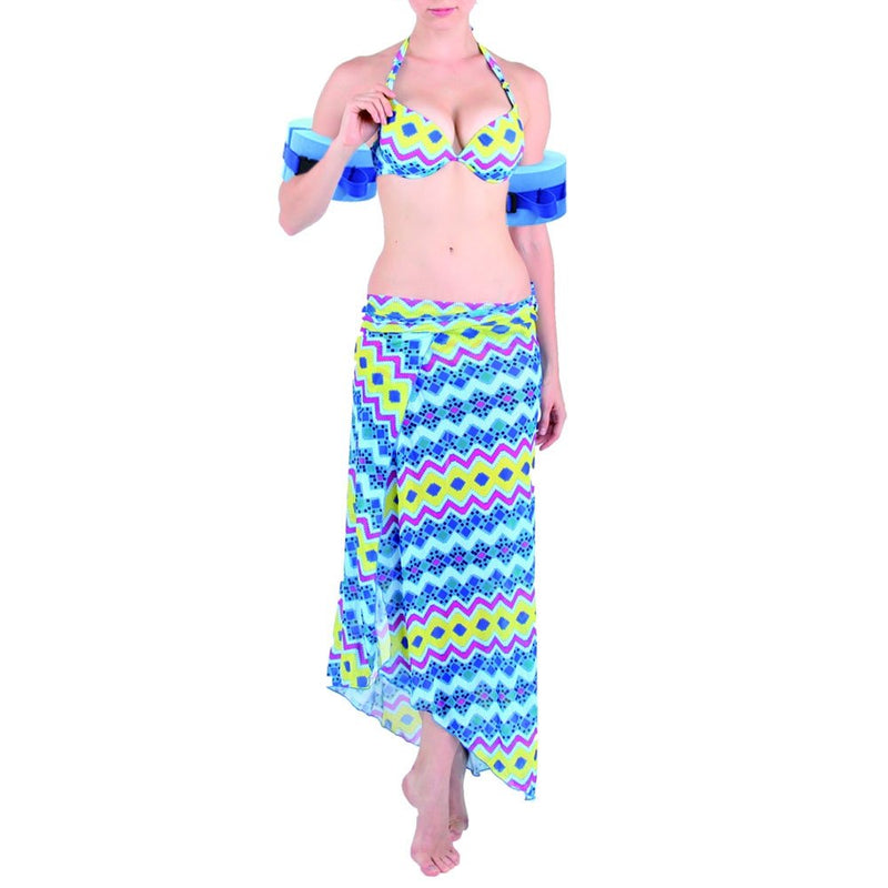 [Australia - AusPower] - Foam Swim Aquatic Cuffs, Water Aerobics Float Ring Fitness Exercise Set, Ankles Arms Belts with Quick Release Buckle for Swim Fitness Training Set, Set of 2, Blue 