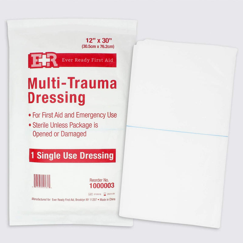 [Australia - AusPower] - Ever Ready First Aid Multi-Trauma Sterile Non-Woven Dressing 12” x 30” - 10 Count 