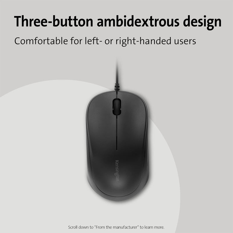 [Australia - AusPower] - Kensington Simple Solutions Wired Mouse TAA-Compliant (K55114WW) 