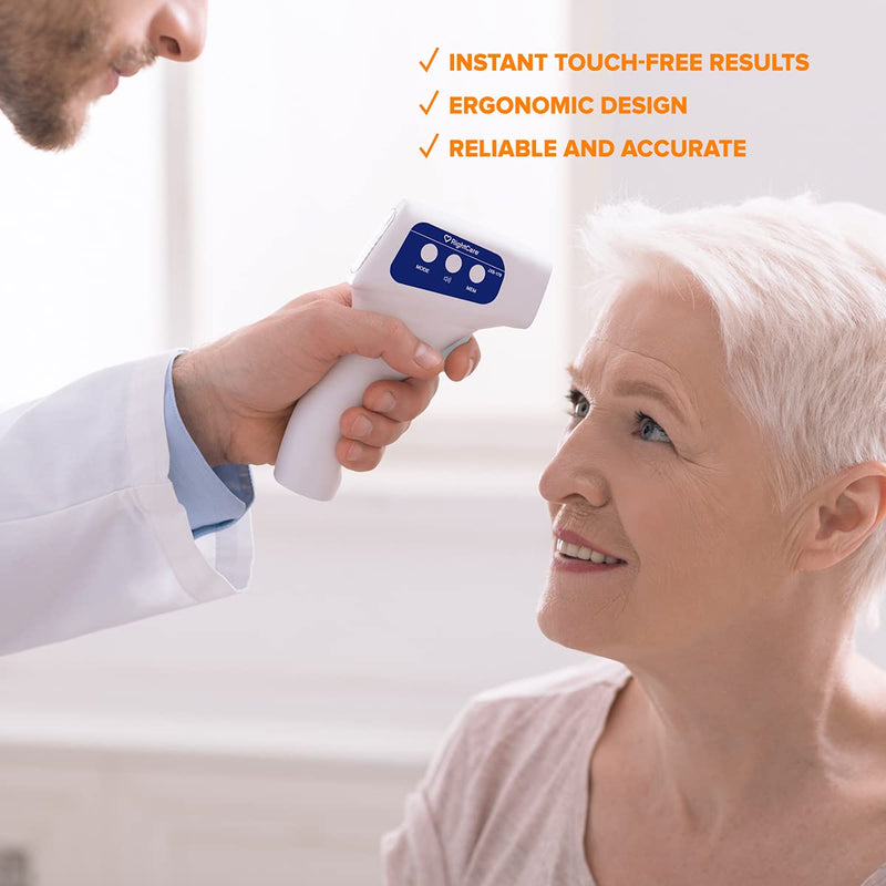 [Australia - AusPower] - RightCare No-Touch Infrared Forehead Thermometer with Instant Results for School, Home, and Businesses, 1 Count 