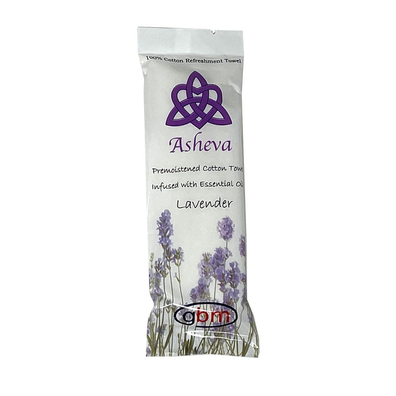 [Australia - AusPower] - Asheva - 8" x 9" Individually Wrapped Moist Cotton Hot/Cold Refreshment Towel (Lavender, 10 Pack) 