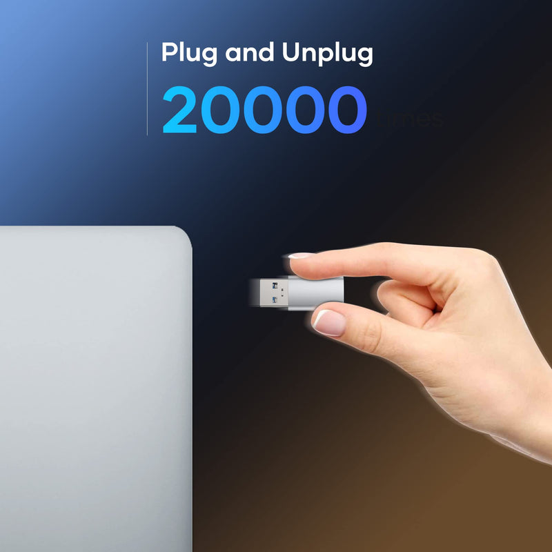 [Australia - AusPower] - Zestiq USB C to USB Adapter (4 Pack), USB C Female to USB Male 3.0, USB Type C Adapter Compatible with iPhone 14/13/12, iPad Pro/Mini/air, Samsung Galaxy S21 S22 Plus/Ultra/FE, MacBook/Laptop/Desktop Silver and Black 