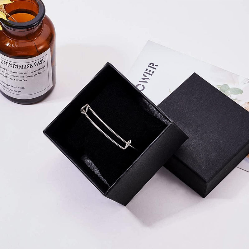 [Australia - AusPower] - BENECREAT 6 Pack Kraft Square Cardboard Present Gift Boxes for Bangle Wrist Watch and Other Jewelry Set - 3.5x3.5x2 Inches Wrist Watch & Bangle Box Wrist Watch & Bangle Box(3.43x3.43x2.17") 