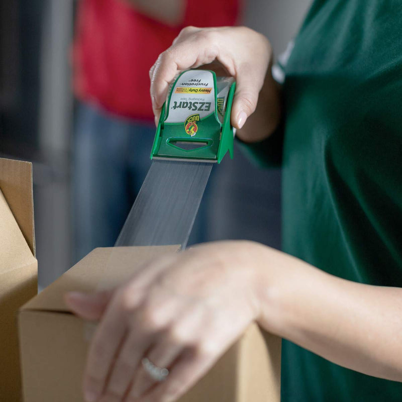 [Australia - AusPower] - Duck EZ Start Brand Packing Tape With Dispenser, 6 Rolls, 1.88 Inch x 22.2 Yard, Clear (824922) 22.2 Yards/Roll (6 Rolls + Dispensers) 