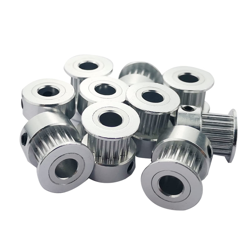 [Australia - AusPower] - 10 Pcs GT2 Pulley,16 Teeth 5mm Bore 6mm Width 16T Timing Belt Idler Pulley Wheel Aluminum with Llen Wrench for 3D Printer Timing Belt 6mm Belt 16 Tooth 5mm Bore 