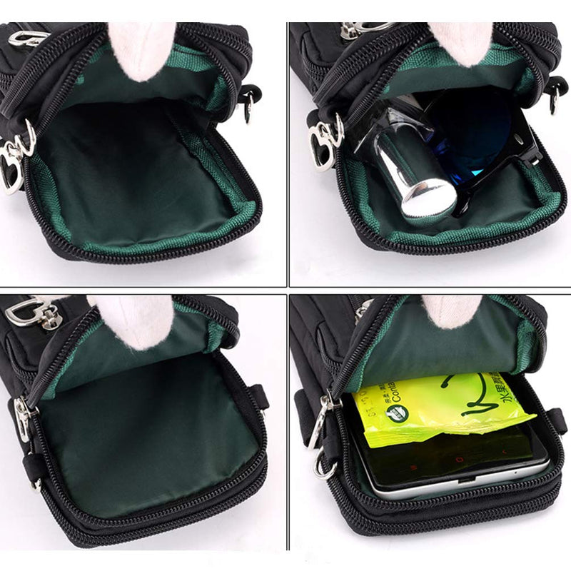 [Australia - AusPower] - Crossbody Bags Cell Phone Arm Bag Wallet Purse Pouch for LG V40/V50/G8/G8S ThinQ/K31 Rebel/Blu G90/Google Pixel 4a/5a 5G Black 