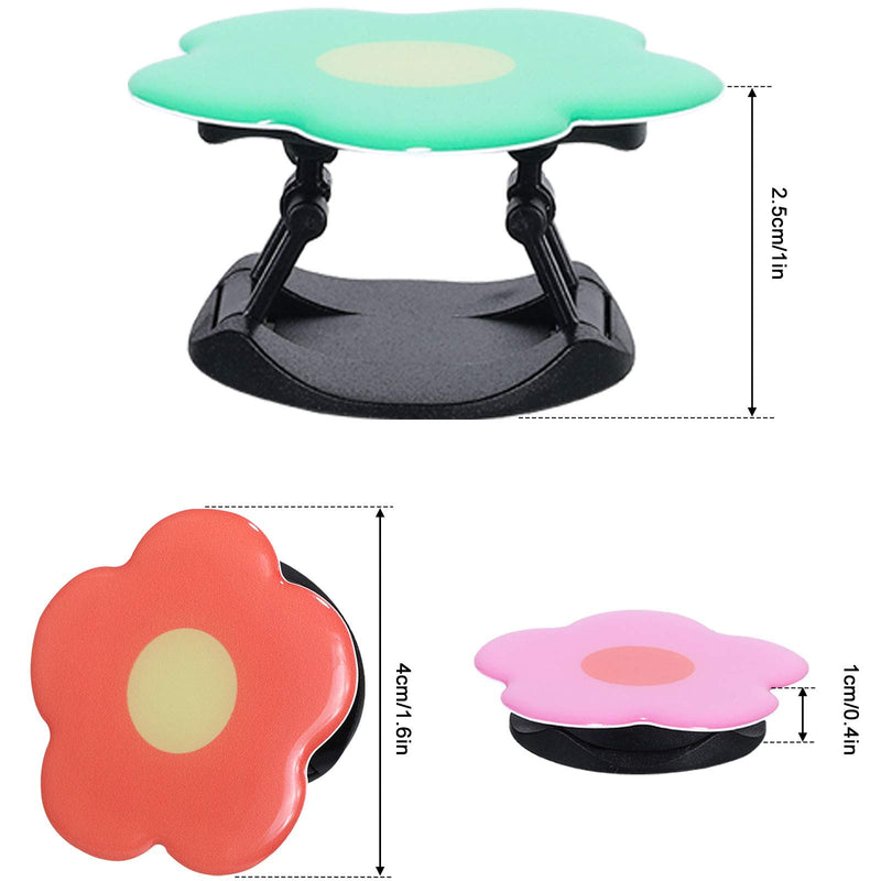 [Australia - AusPower] - 3 Pieces Phone Grip Holder Flower Collapsible Phone Holder Self-Adhesive Sublimation Phone Holders for Smartphone and Tablets 