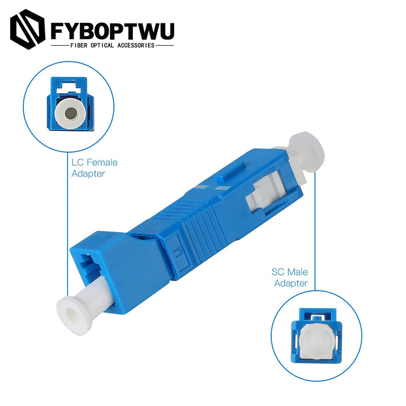 [Australia - AusPower] - FYBOPTWU - 10pcs SC Male to LC Female UPC Adapter Visual Fault Locator Fiber Adapter Hybrid Optical Fiber Convertor Adapter for Fiber Optic UPC Coupler Adapter 10 
