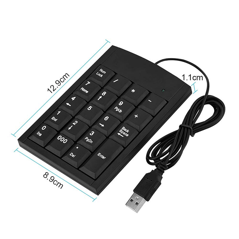 [Australia - AusPower] - Zerodis USB Keypad, Anti-Fall Number Pads Easy to Carry for All Kinds of Laptops for 7/8 / 9/10 