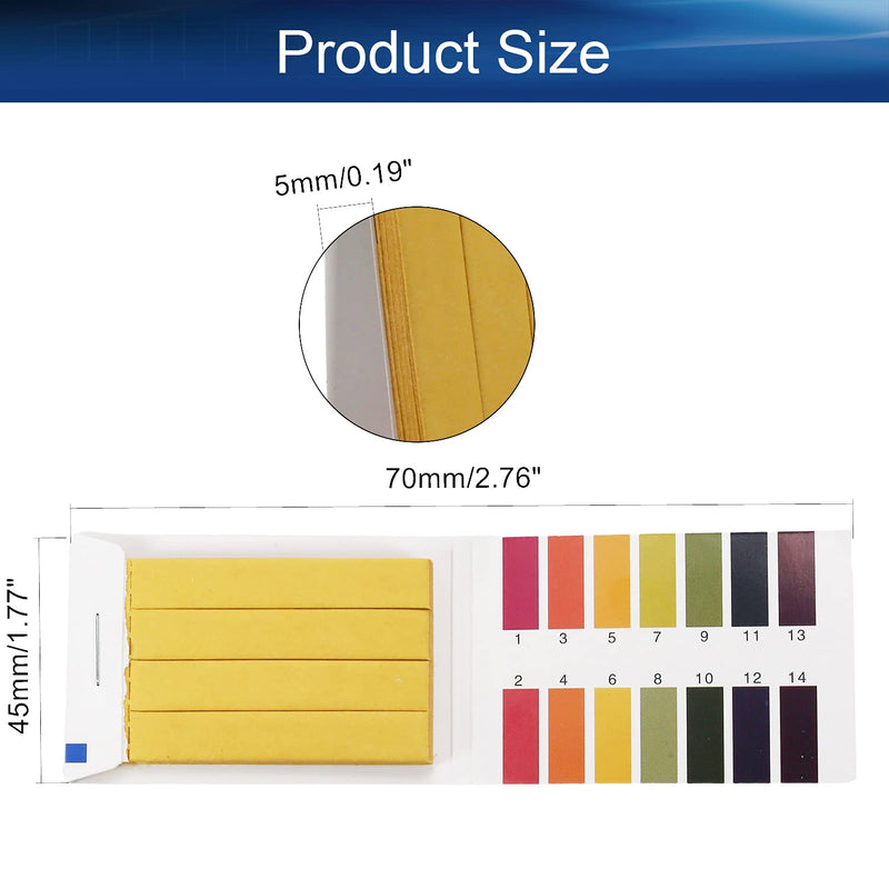 [Australia - AusPower] - Bettomshin 15 Packs of 1200 Strips PH 1-14 Test Paper Litmus Strips Tester Indicator Paper 80Pcs Per Pack for Garden and Soil Testing 
